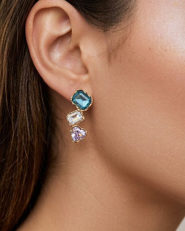 Aretes de fiesta multicolor