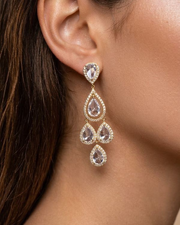 Aretes de fiesta cascada de gotas