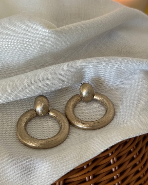 Aretes chunky aro mate