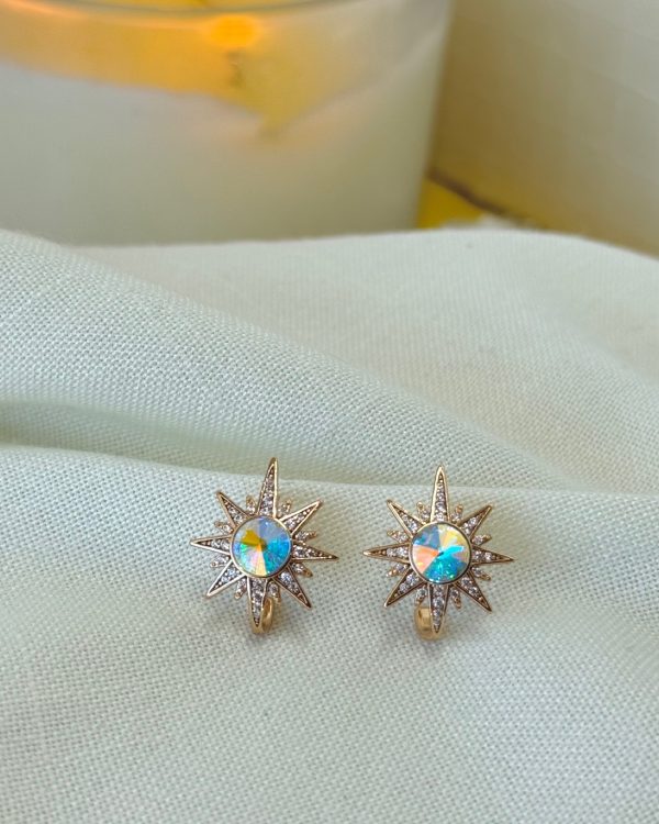 Aretes sol con cristal Swarovski